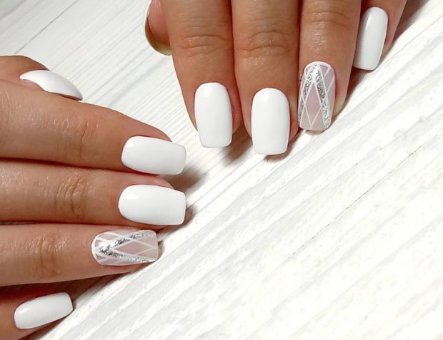белый цвет дизайн ногтей